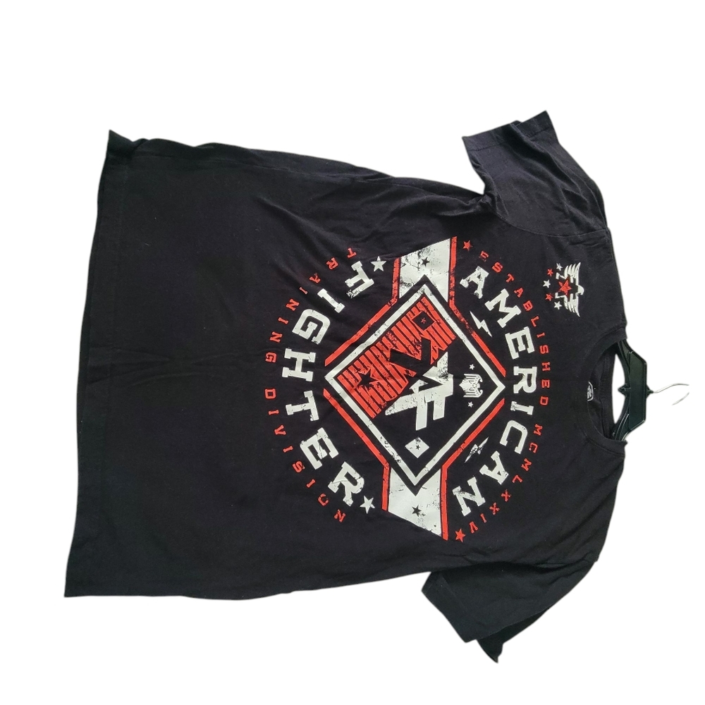 American Fighter Sz Med Mens Black Graphic T-Shirt - Picture 3 of 4